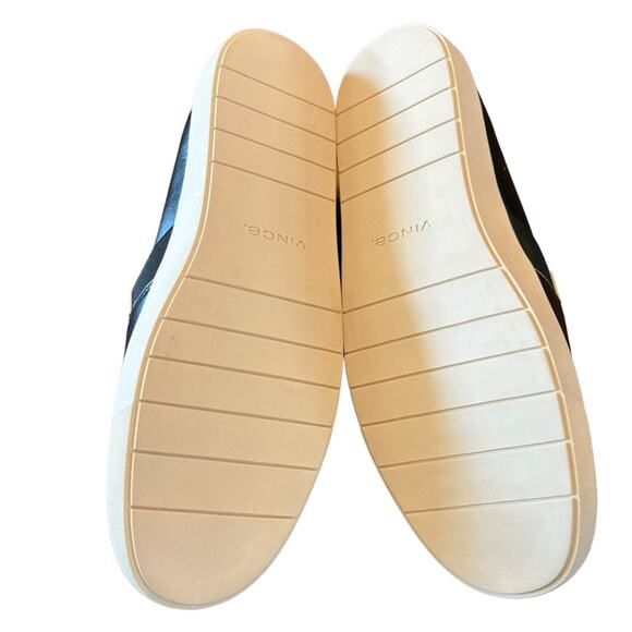 Vince Blair II Black Leather Slip On Sneakers Minimalist NEW EU 40.5 /US 10.5 - Picture 10 of 11